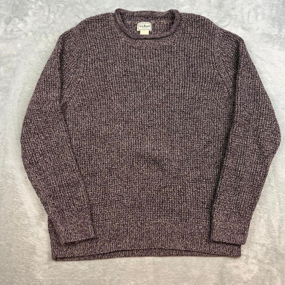 Llbean Men's Purple and Brown Jumper